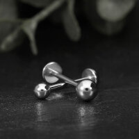 Piercing Labret - Stahl - Silber - 1.0mm