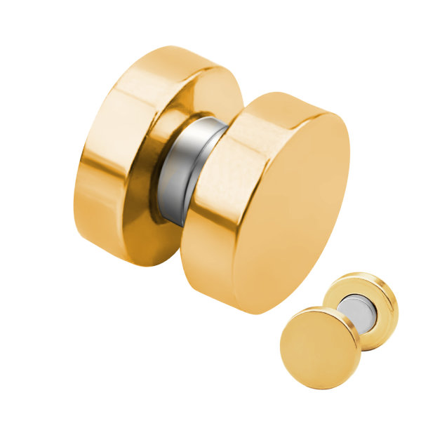 Magnet Fake Plug - Stahl - Gold