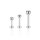 Piercing Labret - Stahl - Silber - 1.2mm