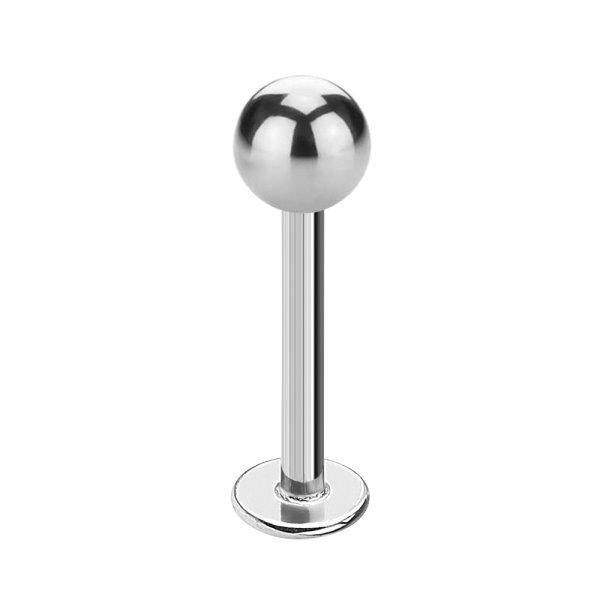 Piercing Labret - Stahl - Silber - 1.6mm