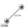 Piercing Stab - Titan - Silber - 1.0mm