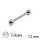 Piercing Stab - Titan - Silber - 1.2mm