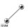 Piercing Stab - Titan - Silber - 1.6mm