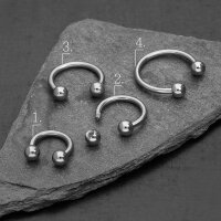 Piercing Hufeisen - Titan - Silber - 1.6mm