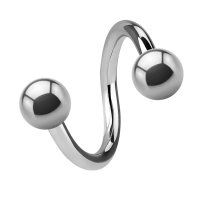 Spiral Piercing - Titanium - Silver - 1.2mm