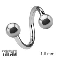 Piercing Spirale - Titan - Silber - 1.6mm
