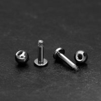 Piercing Labret - Titan - Silber - 1.6mm