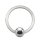 Piercing Klemmring - Titan - Silber - 1.2mm