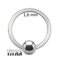 Piercing Klemmring - Titan - Silber - 1.6mm