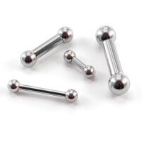 Barbell Piercing - Steel - Silver - 2.0mm to 6.0mm