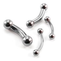 Piercing Banane - Stahl - Silber - 2.0mm bis 6.0mm