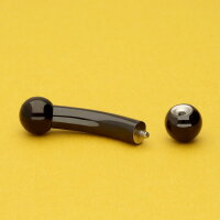 2.0mm bis 6.0mm Piercing Banane in Schwarz