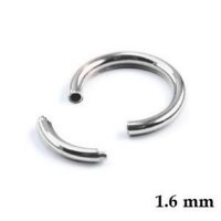 Piercing Segmentring - Stahl - Silber - 1.6mm