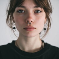 2.0mm bis 6.0mm Piercing Segmentring in Silber