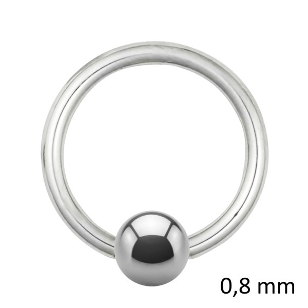 Piercing Klemmring - Stahl - Silber - 0.8mm