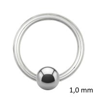 Piercing Klemmring - Stahl - Silber - 1.0mm