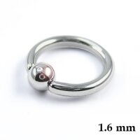 1.6mm Piercing Klemmring in Silber