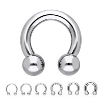 Dicker Hufeisen Piercing Ring CBR | Chirurgenstahl | Silber