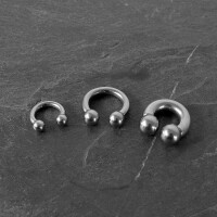 Dicker Hufeisen Piercing Ring CBR | Chirurgenstahl | Silber