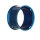 Double Flare Flesh Tunnel - Stahl - Blau