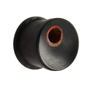 Fly Style Damen Herren Ohr Plug Silikon Tunnel Eisernes Kreuz Schwarz