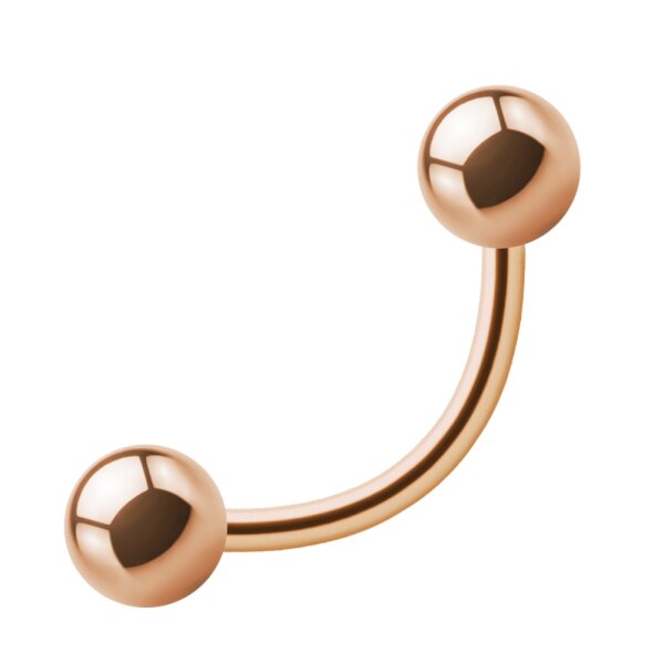 Piercing Banane - Stahl - Rosegold