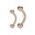 Piercing Banane - Stahl - Rosegold