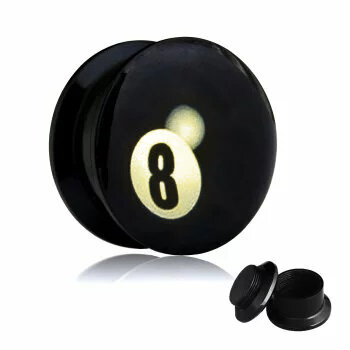 Picture Plug - Gewinde - 8 Ball - 3mm