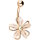 Bauchnabelpiercing mit weißer Blume